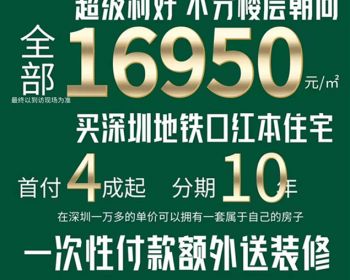 深圳华南城-平湖辅城公馆新品加推 ｜4栋精装公寓强势来袭