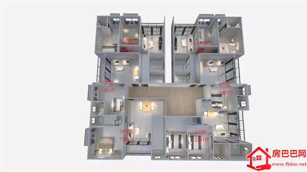 深圳光明汇富名苑首次推出即买即住楼村地铁口物业原始户型，一梯两户.jpg